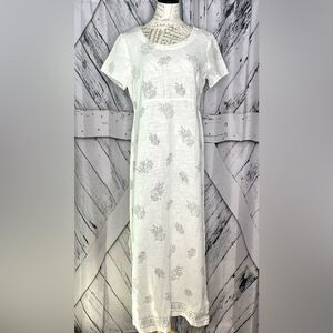 Vintage Sweet Jessie Linen Sheath Maxi Dress Size M